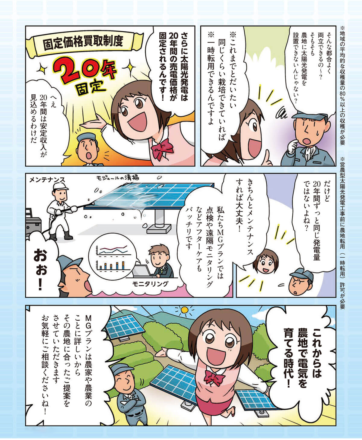 営農型太陽光発電を漫画でご紹介2